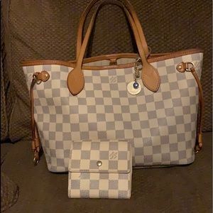 Lv Damier  Azur Compact Wallet